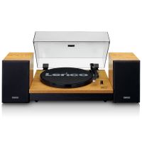 Lenco LS-300WD - gramofon se samostatnými reproduktory, dřevo