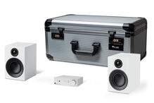 Pro-Ject TRAVEL SET - Praktický audio systém v cestovním / dárkovém balení, stříbro + bílá