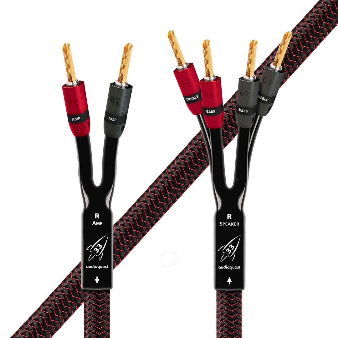 Audioquest Rocket 33 SBW - 5,0 m - reproduktorové kabely Single-BiWire, banánky zlaté