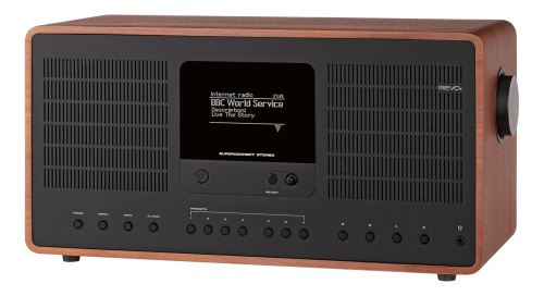REVO SuperConnect Stereo (walnut-black) - luxusní hybridní rádio (internet/DAB/FM) s BT
