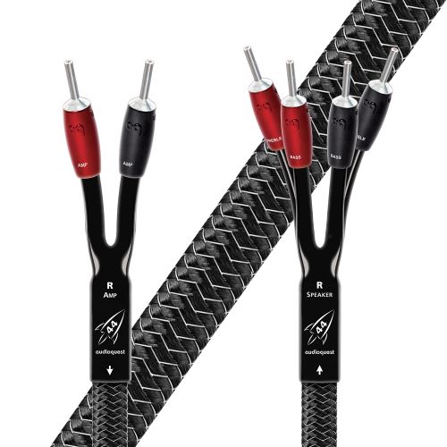 Audioquest Rocket 44 SBW - reproduktorové kabely Single-BiWire, banánky stříbrné