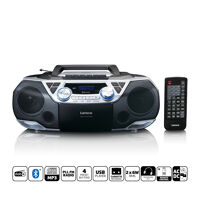 Lenco SCD-720SI - Boombox s rádiem FM/DAB+, CD/MP3/USB/kazeta a Bluetooth